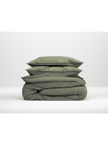 Zo!Home Mako-satijnen beddengoedset "Satinado" groen