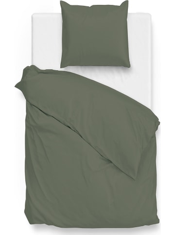 Zo!Home Mako-Satin-Bettwäsche-Set "Satinado" in Grün