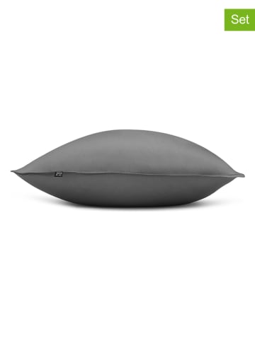 Zo!Home 2-delige set: satijnen kussenslopen "Satinado" antraciet