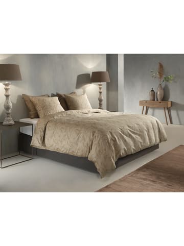 Zo!Home Mako-Satin-Bettwäsche-Set "Fiori di Satinado" in Beige