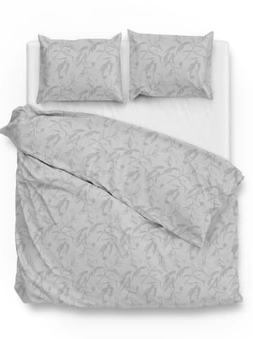 Zo!Home Komplet pościeli satynowej "Fiori" w kolorze szarym