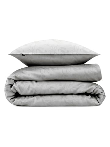 Zo!Home Satin-Bettwäsche-Set "Fiori" in Grau