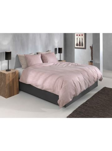 HNL Flanell-Bettwäsche-Set "Flanella di Lino" in Rosa