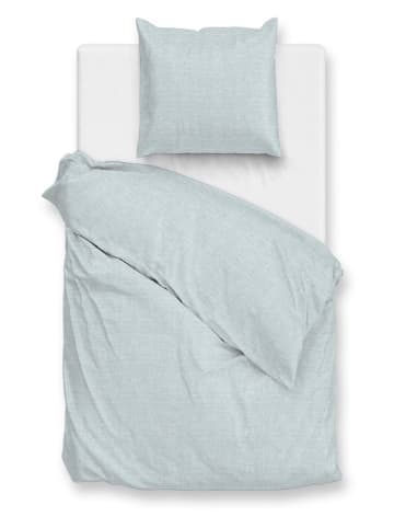 HNL Flanellen beddengoedset "Flanella di Lino" mintgroen