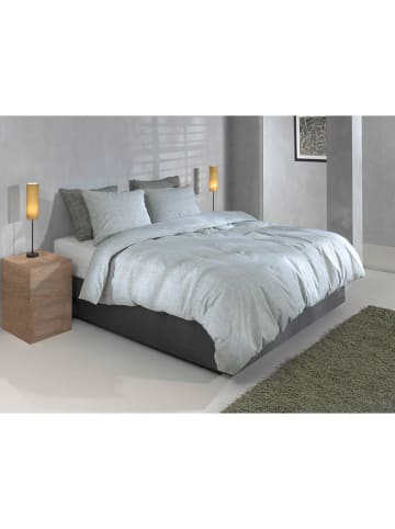 HNL Flanellen beddengoedset "Flanella di Lino" lichtgrijs