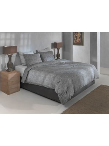 HNL Flanellen beddengoedset grijs