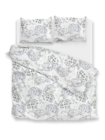 Zo!Home Komplet pościeli flanelowej "Eira" w kolorze biało-błękitnym