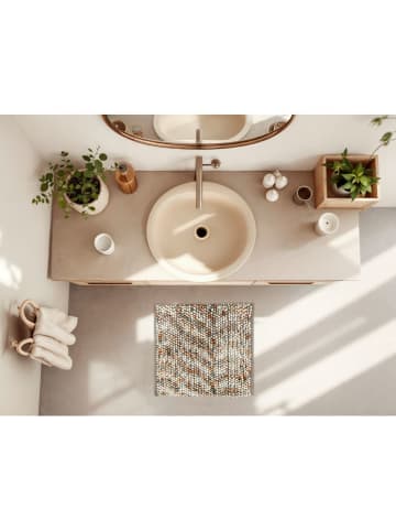 Zo!Home Badvorleger "Zola" in Beige/ Weiß
