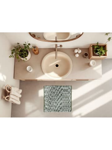 Zo!Home Badmat "Zola" kaki/wit