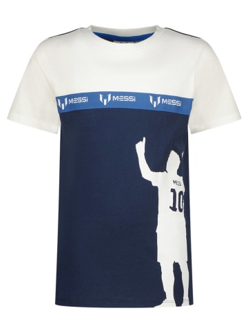 Messi Shirt wit/donkerblauw