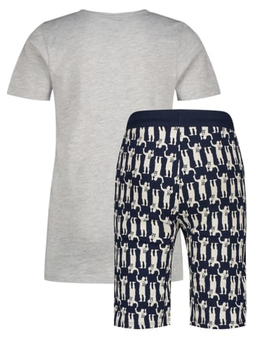 Messi Pyjama in Grau/ Dunkelblau