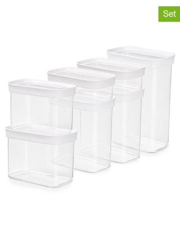 Emsa Pojemniki (7 szt.) "Optima" w kolorze białym