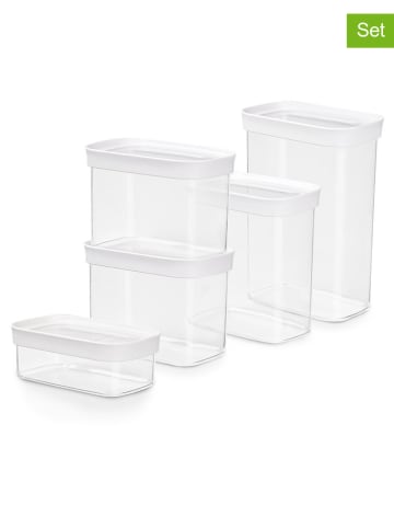 Emsa 5er-Set: Vorratsdosen "Optima" in Weiß