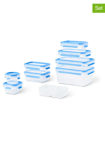 Emsa Pojemniki (9 szt.) "Clip & Close Eco" w kolorze niebieskim na żywność