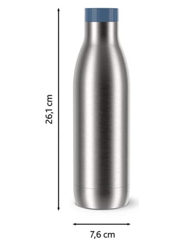 Emsa Bidon termiczny "Bludrop" w kolorze szaro-niebieskim - 700 ml