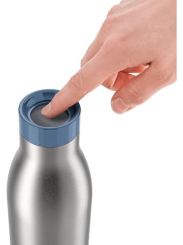 Emsa Bidon termiczny "Bludrop" w kolorze szaro-niebieskim - 700 ml