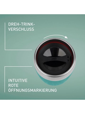 Emsa Kubek termiczny "Travel Cup" w kolorze zielonym - 200 ml