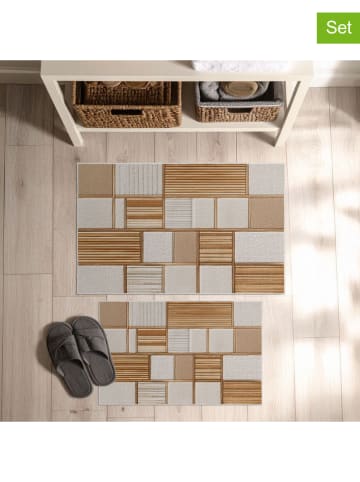 Mijolnir 2-delige set: badmatten lichtbruin