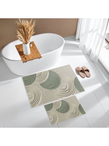 Mijolnir Dywaniki łazienkowe (2 szt.) w kolorze zielono-beżowym