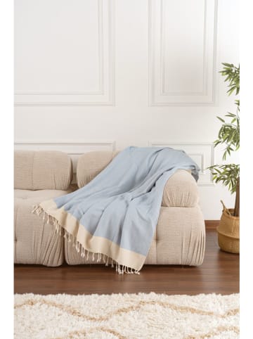 Mijolnir Plaid "Baliksirti" in Hellblau/ Creme