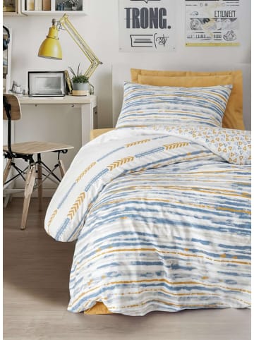 Mijolnir Renforcé beddengoedset "Dashon" wit/blauw/geel