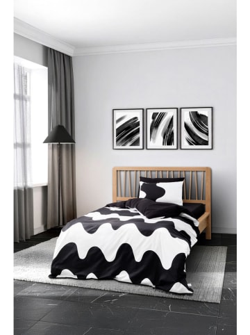 Mijolnir Renforcé beddengoedset "Flow" wit/zwart