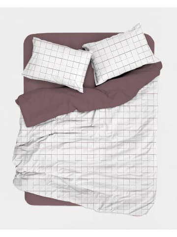 Mijolnir Komplet pościeli renforcé w kolorze brązowo-białym