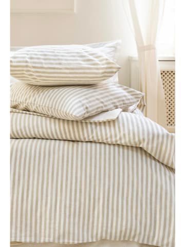 Mijolnir 4-delige beddengoedset "Nives" beige/wit