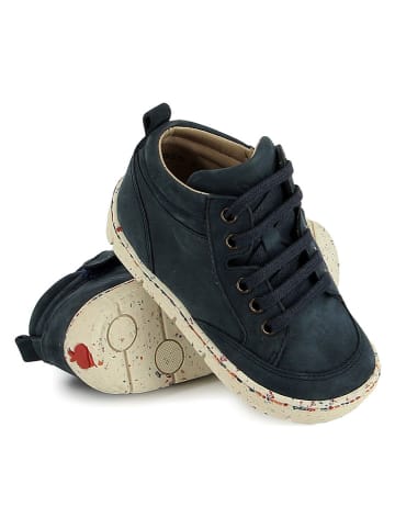 Pom D'api Skórzane sneakersy w kolorze granatowym