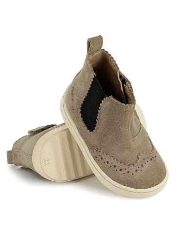 Pom D'api Skórzane botki w kolorze khaki