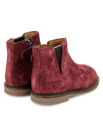 Pom D'api Skórzane botki w kolorze czerwonym