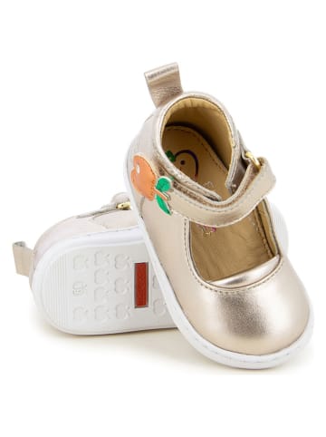 Pom D'api Leder-Ballerinas in Gold