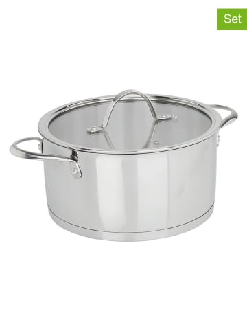 Sitram 2-delige set: roestvrijstalen kookpan ''Charleston'' - Ø 24 cm