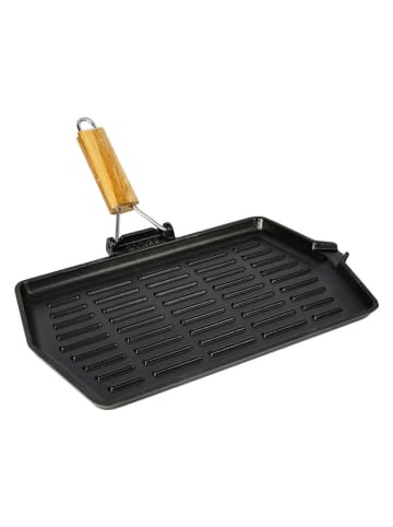 Sitram Patelnia grillowa "Tradifonte" w kolorze czarnym - 21 x 35 cm