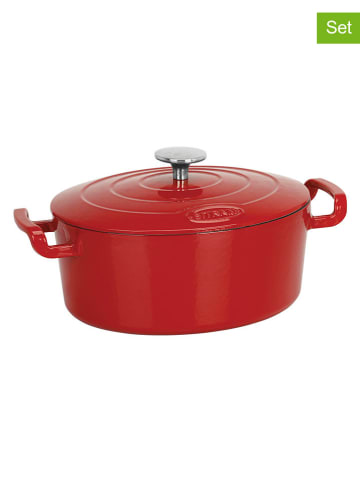 Sitram 2-delige set: smoorpan ''Sitrabella'' rood - 4 l