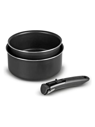 Sitram 3tlg. Set: Kasserollen ''A-Family'' in Schwarz