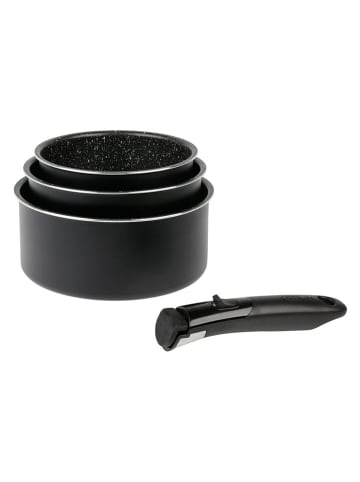 Sitram 4-delige set: kookpotten ''A-Family'' zwart