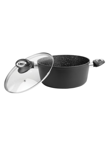 Sitram 2-delige set: kookpan ''Granite'' grijs - 4,7 l