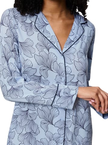 Triumph Koszula nocna w kolorze błękitno-czarnym