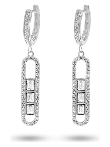 Eclat d'Argent Silber-Creolen mit Edelsteinen