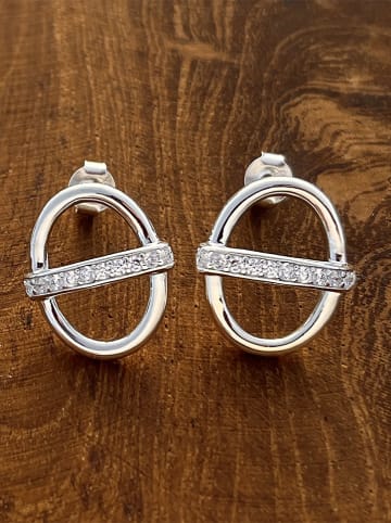 Eclat d'Argent Silber-Ohrstecker mit Edelsteinen