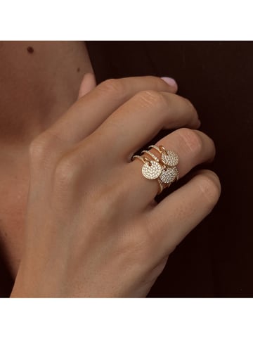 Eclat d'Argent Vergold. Ring mit Edelsteinen