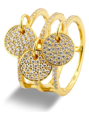 Eclat d'Argent Vergold. Ring mit Edelsteinen