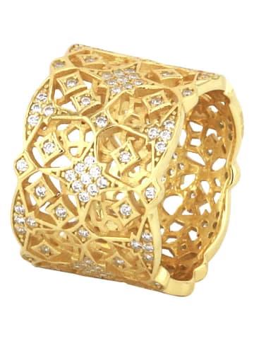 Eclat d'Argent Vergold. Ring mit Edelsteinen