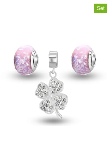 CHARM'S 3tlg. Set: Silber-Beads und Anhänger