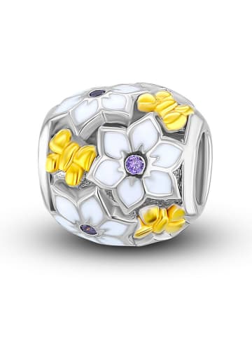 CHARM'S Zilveren bead met edelstenen