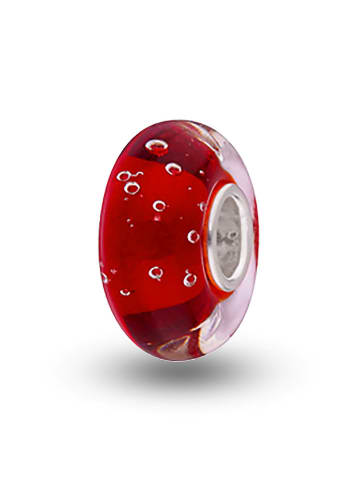 CHARM'S Zilveren bead met muranoglas