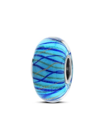 CHARM'S Zilveren bead met muranoglas