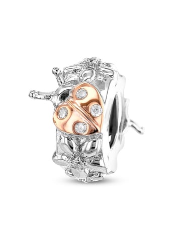 CHARM'S Rosévergold. Bead mit Edelsteinen