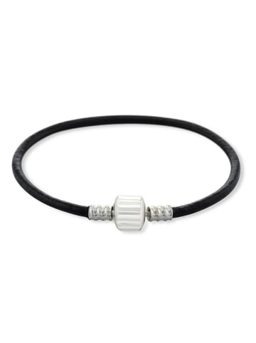 CHARM'S Leren armband zwart